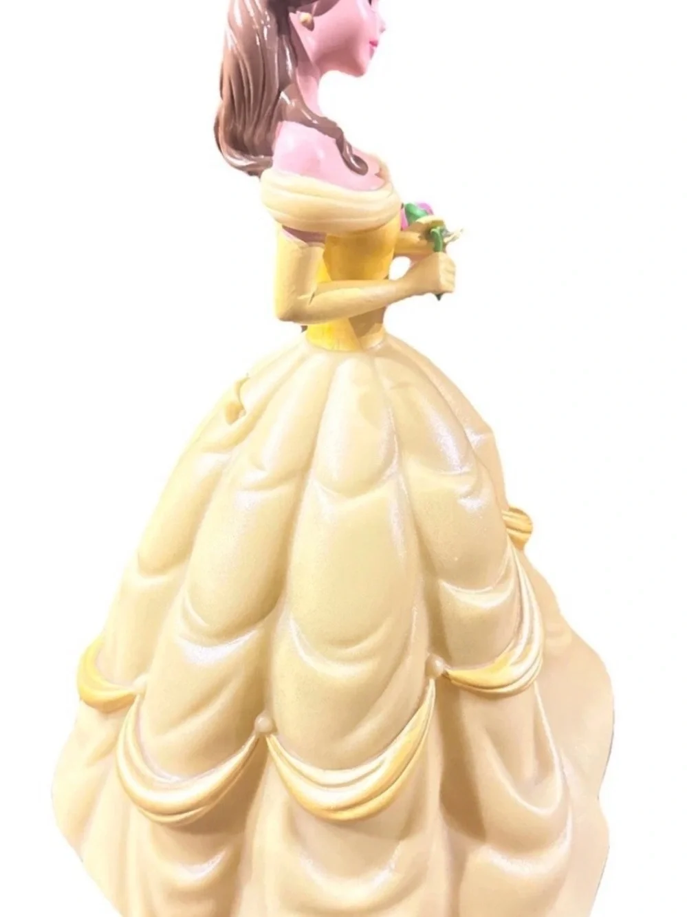 Belle Vinyl Coin Bank Disney Beauty & the Beast Movie Yellow Dress w/Rose 10